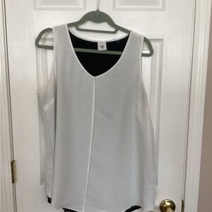 CAbi White Sleeveless Tank Top